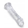 Dildo s přísavkou King Cock Clear 8"  21,8 cm