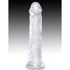 Dildo s přísavkou King Cock Clear 8"  21,8 cm