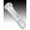 Dildo s přísavkou King Cock Clear 8"  21,8 cm