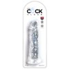 Dildo s přísavkou King Cock Clear 8"  21,8 cm