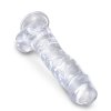 Dildo s varlaty a přísavkou King Cock Clear 8"  22,2 cm