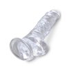 Dildo s varlaty a přísavkou King Cock Clear 8"  22,2 cm