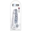 Dildo s varlaty a přísavkou King Cock Clear 8"  22,2 cm