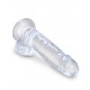Dildo s varlaty a přísavkou King Cock Clear 7"  20,3 cm