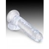 Dildo s varlaty a přísavkou King Cock Clear 7"  20,3 cm