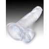 Dildo s varlaty a přísavkou King Cock Clear 7"  20,3 cm
