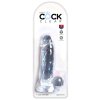 Dildo s varlaty a přísavkou King Cock Clear 7"  20,3 cm