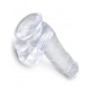 Dildo s varlaty a přísavkou King Cock Clear 6"  17,8 cm
