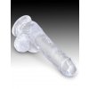 Dildo s varlaty a přísavkou King Cock Clear 6"  17,8 cm