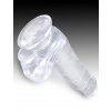 Dildo s varlaty a přísavkou King Cock Clear 6"  17,8 cm