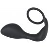 Stimulátor prostaty s kroužkem na penis Black Velvets