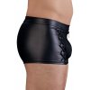 Lesklé boxerky s ozdobným šněrováním a zipem NEK