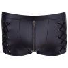 Lesklé boxerky s ozdobným šněrováním a zipem NEK (Velikost S)