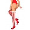Vánoční samodržící punčochy Obsessive Kissmas