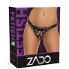 Univerzální kožený postroj na připínací penisy ZADO