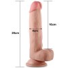 Tvarovatelné dildo s pohyblivou kůží a přísavkou Sliding Skin 8"