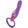 Sací stimulátor klitorisu s jazýčkem/vibrátor na bod G Fantasy For Her