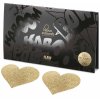 Třpytivé samolepky na bradavky Bijoux Indiscrets Flash Heart  zlaté
