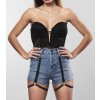 Ozdobné řemínkové podvazky MAZE Shorts Garter  černé