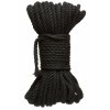 Konopné lano na bondage KINK Hogtied Bind & Tie 50 ft  15 m (černé)
