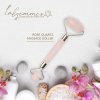 Oboustranný masážní váleček z růženínu La Gemmes Rose Quartz