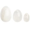 Sada yoni vajíček z křišťálu La Gemmes Clear Quartz Egg  (S, M a L)