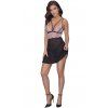 Průsvitný babydoll s krajkou + tanga Cottelli