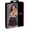 Průsvitný babydoll s krajkou + tanga Cottelli