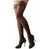 Samodržící punčochy s pruhovanými lemy Cottelli (Velikost 1 (XS))