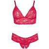 Krajková souprava erotického prádla Cottelli  červená