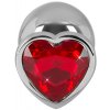 Kovový anální kolík se srdíčkem Diamond medium