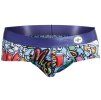 Pestrobarevné pánské slipy MaleBasics Hipster Brief (Velikost S)