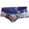 Pestrobarevné pánské slipy MaleBasics Hipster Brief (Velikost S)