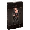 NOIR Celotělový lesklý catsuit s dvoucestným zipem a výřezem nad zadečkem
