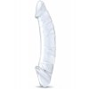 Skleněné oboustranné realistické dildo Gläs Girthy