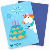 Přání s obálkou YOO – Veselé narozeniny  modré