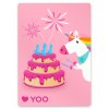 Přání s obálkou YOO – Veselé narozeniny  růžové