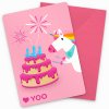 Přání s obálkou YOO – Veselé narozeniny  růžové