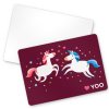 Přání s obálkou YOO – Zamilovaní jednorožci  vínové