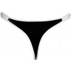 Černo-bílá lakovaná tanga s přezkami Black Level