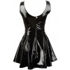 Lakované minišaty se skládanou sukní Black Level