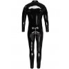 Lakovaný celotělový pánský overal s trojcestným zipem Black Level