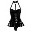 Lakované body s přezkami a sukýnkou Black Level (Velikost S)