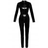 Lakovaný dámský overal s dvoucestným zipem Black Level