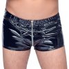 Lakované boxerky se zipem Black Level