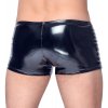 Lakované prošívané boxerky se zipem Black Level