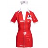 Lakovaný kostým Black Level Zdravotní sestra  červené šaty a čepeček