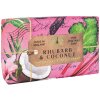 Luxusní tuhé mýdlo English Soap Company Rhubarb & Coconut  rebarbora a kokos, 190 g