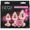 Sada kovových análních kolíků se srdíčkem Rear Assets Rose Gold  3 ks