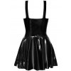 Latexové minišaty se skládanou sukní LATE X